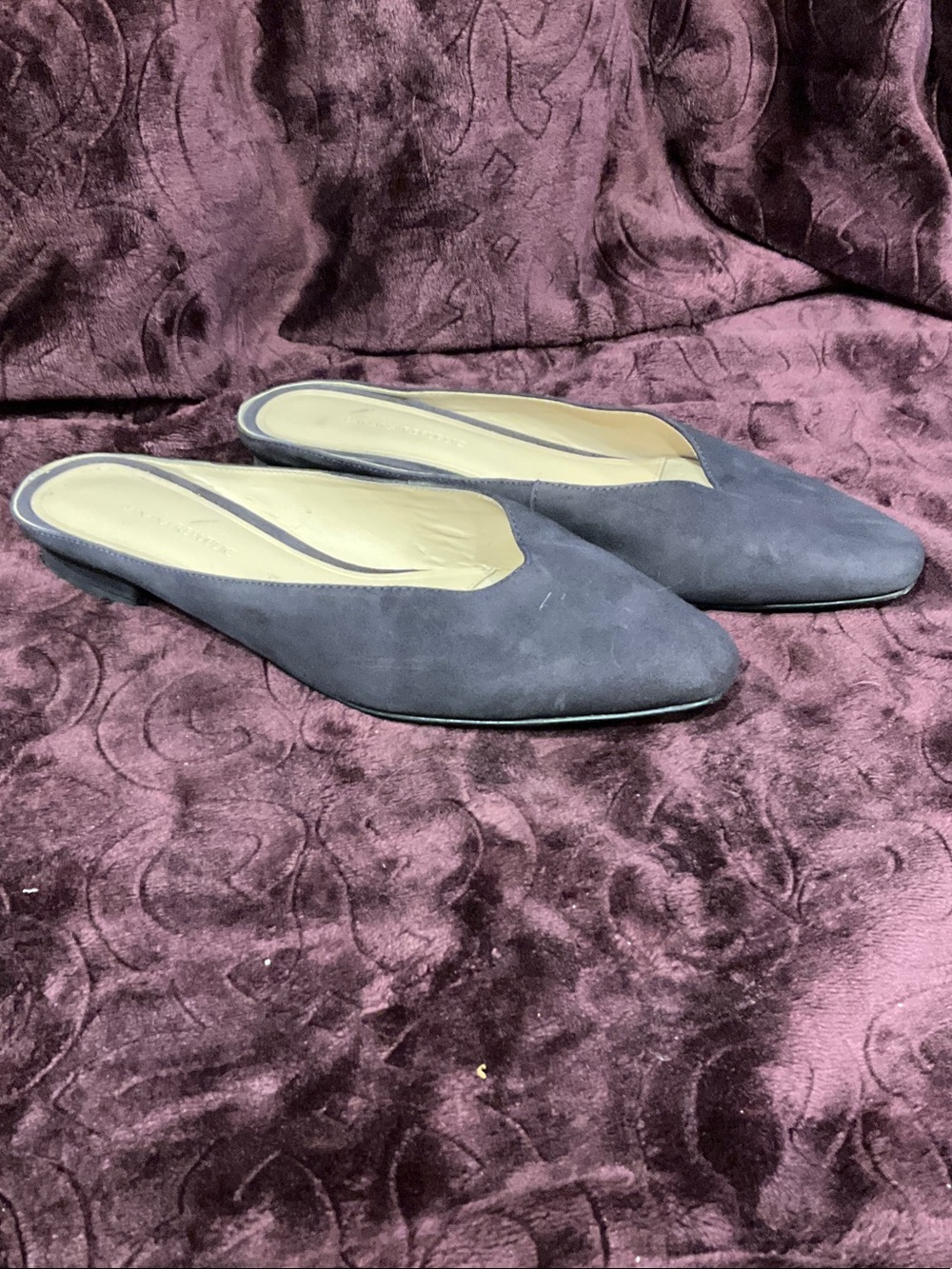Banana Republic Navy Pointed-Toe Slip-On Mules - Picture 2 of 5